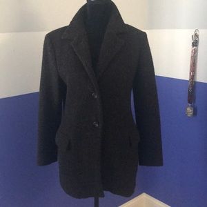 Jil Sander wool coat chocolate brown